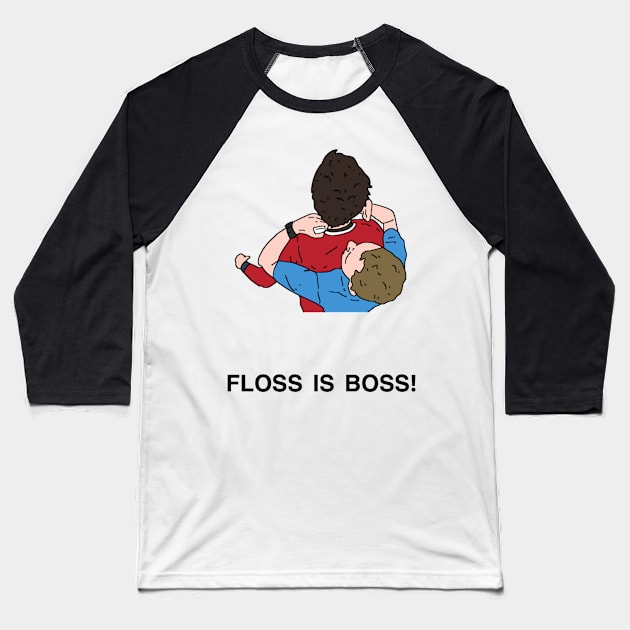 Peep Show Floss is boss! Baseball T-Shirt by tommytyrer